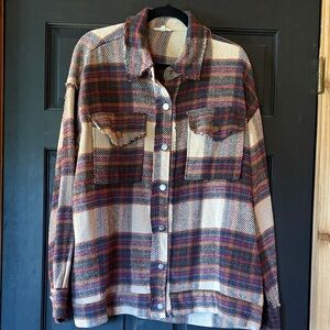 Plaid Button-Up Shacket